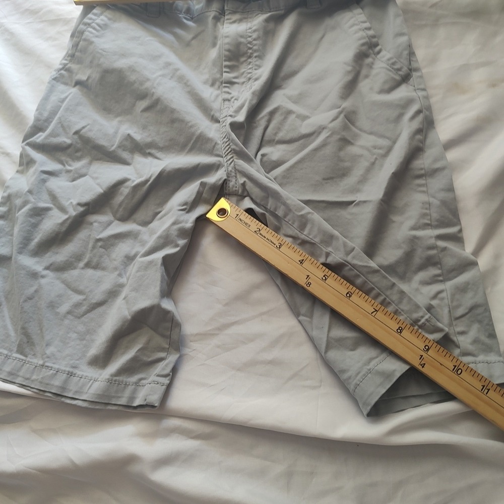 Cat & Jack Chino Shorts Boys 12 Husky Gray Excellent Adjustable Waist Twill